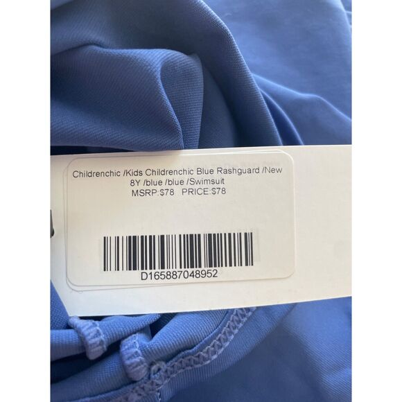 Childrenchic Blue Vespa Rashguard Long Sleeve Swim Top Size 8 NWT - Picture 6 of 6
